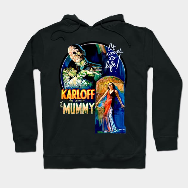 The Mummy Classic Movie Boris Karloff Hoodie by Joaddo